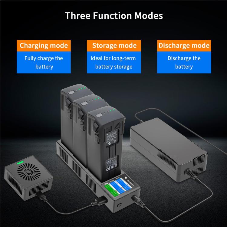 Cargador/descargador de batería 3 en 1 para DJI Mavic 3 Pro / Mavic 3 YX, estación de carga inteligente con pantalla a color., US Plug, AU Plug, EU Plug, UK Plug