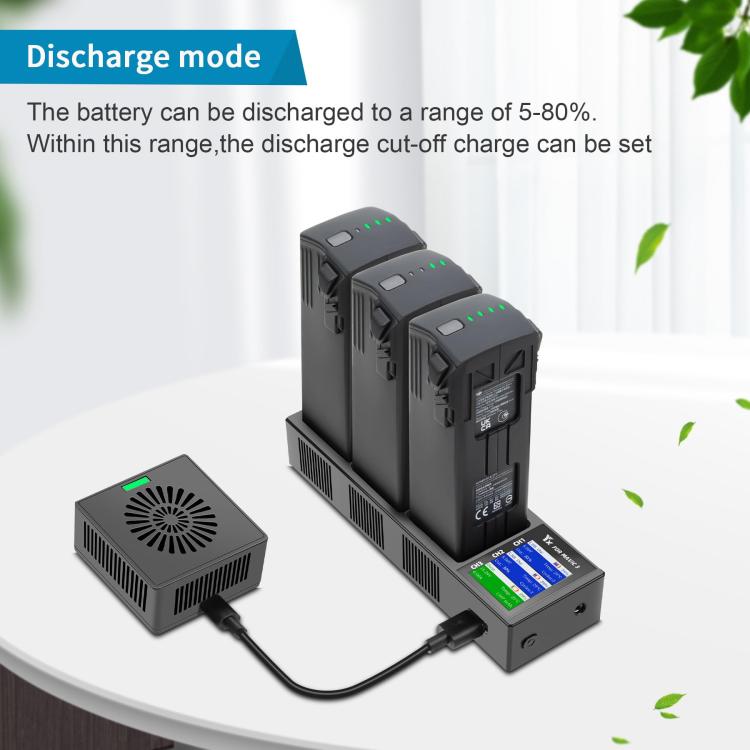 Cargador/descargador de batería 3 en 1 para DJI Mavic 3 Pro / Mavic 3 YX, estación de carga inteligente con pantalla a color., US Plug, AU Plug, EU Plug, UK Plug