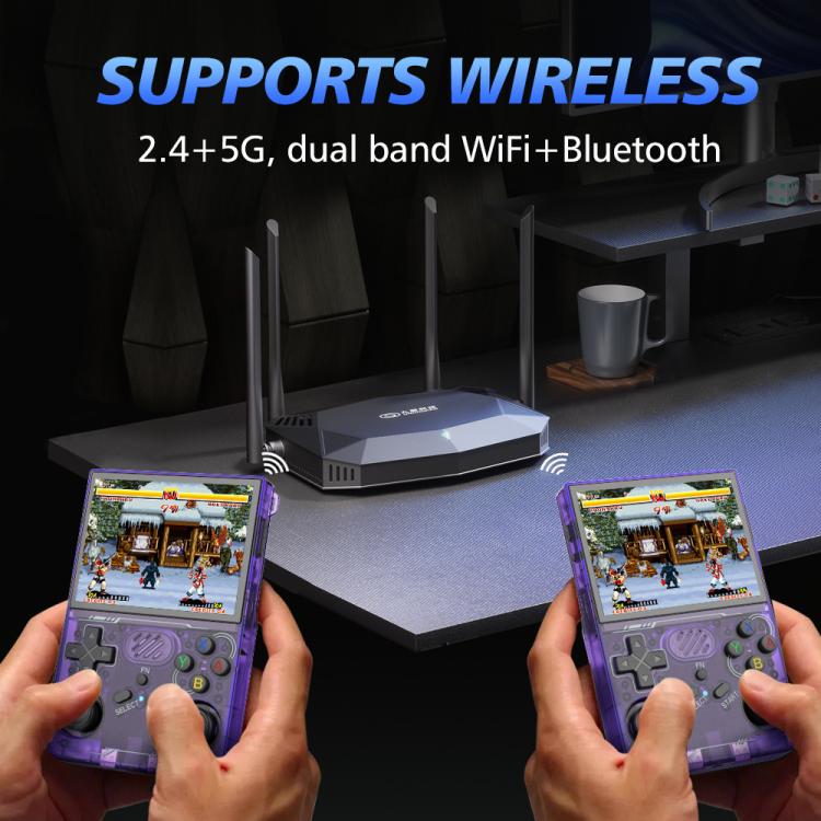 Consola de juegos portátil R36XX con WiFi de doble banda, pantalla IPS HD Mipi de 3,5 pulgadas y sistema operativo Linux de código abierto., 64G, 128G