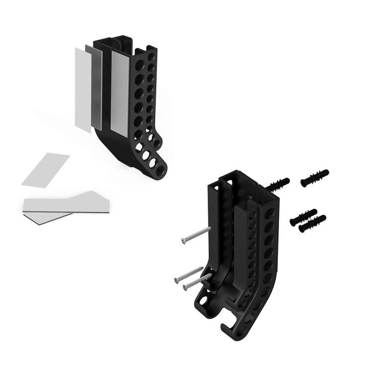 Organizador de pilas de pared con capacidad para 10 pilas AA y 10 pilas AAA. Estante de almacenamiento de pilas que ahorra espacio.