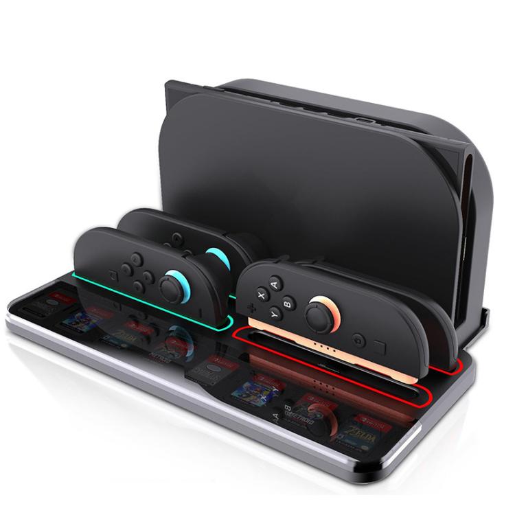 Base de carga ultradelgada para mando de Nintendo Switch 2 con almacenamiento para 8 tarjetas de juego., UT01 Charging Dock