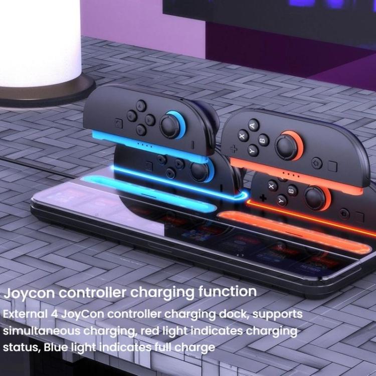 Base de carga ultradelgada para mando de Nintendo Switch 2 con almacenamiento para 8 tarjetas de juego., UT01 Charging Dock