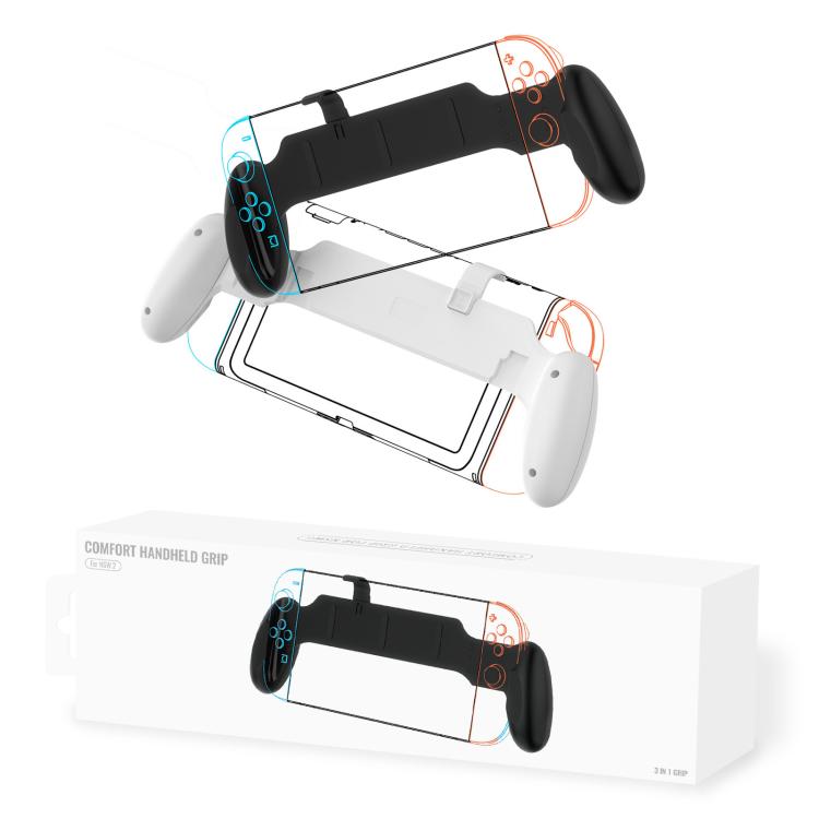 Mango ergonómico antideslizante con agarre antideslizante para Nintendo Switch 2 / Switch / Switch OLED, JYS-NS2297 Black, JYS-NS2297 White