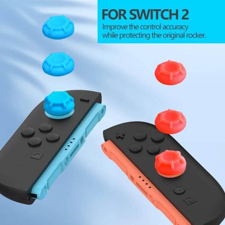Tapa de silicona para joystick de Nintendo Switch 2, 6 en 1, protección para teclas.