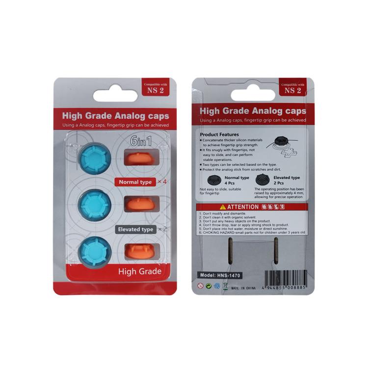 Tapa de silicona para joystick de Nintendo Switch 2, 6 en 1, protección para teclas.