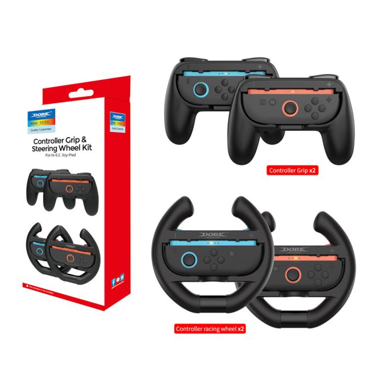 Para Nintendo Switch 2 DOBE TNS-5109 4 en 1 Volante con empuñadura izquierda y derecha de agarre sencillo, TNS-5109