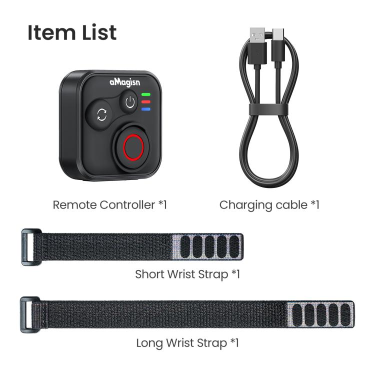 Control remoto inalámbrico Bluetooth aMagisn para cámaras Insta360, GoPro Hero y teléfonos inteligentes - Alcance de 50 m, AM22