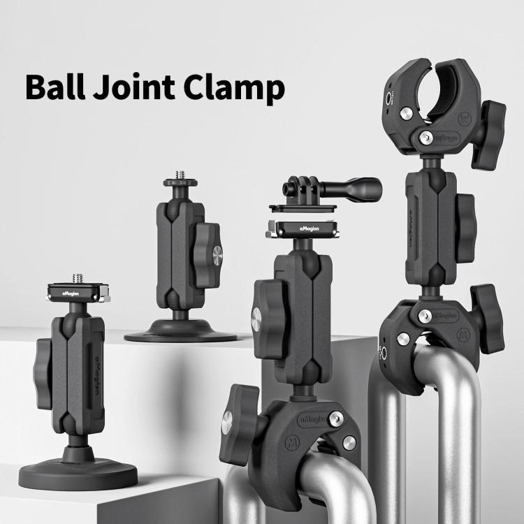 Base adhesiva con abrazadera de brazo metálico aMagisn y rótula de 1/4 de pulgada para cámaras Insta360, DJI y GoPro., Adhesive Base