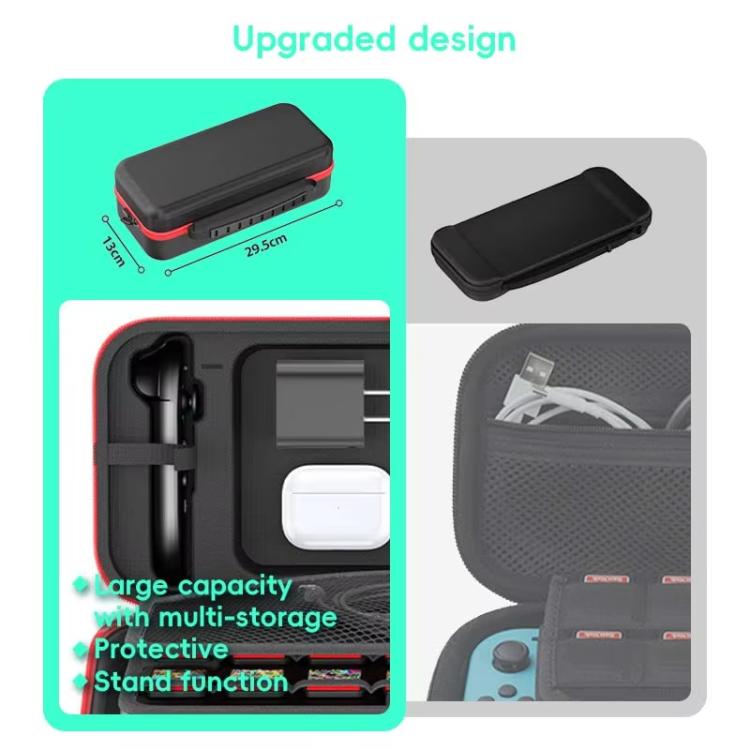 Estuche de transporte OIVO de gran capacidad de EVA con soporte integrado y 24 ranuras para tarjetas de juego para Nintendo Switch 2.