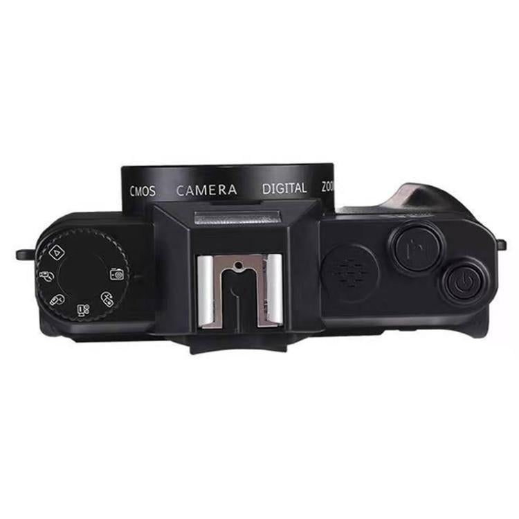 Cámara sin espejo retro R10 4K HD de 75 MP con zoom 16x, WiFi y pantalla abatible de 3 pulgadas., R10 64G Card & Lens Version