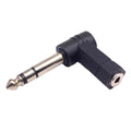 Adaptador de audio de 90 grados para auriculares y micrófono, de 6,35 mm a 3,5 mm, 6.35mm To 3.5mm