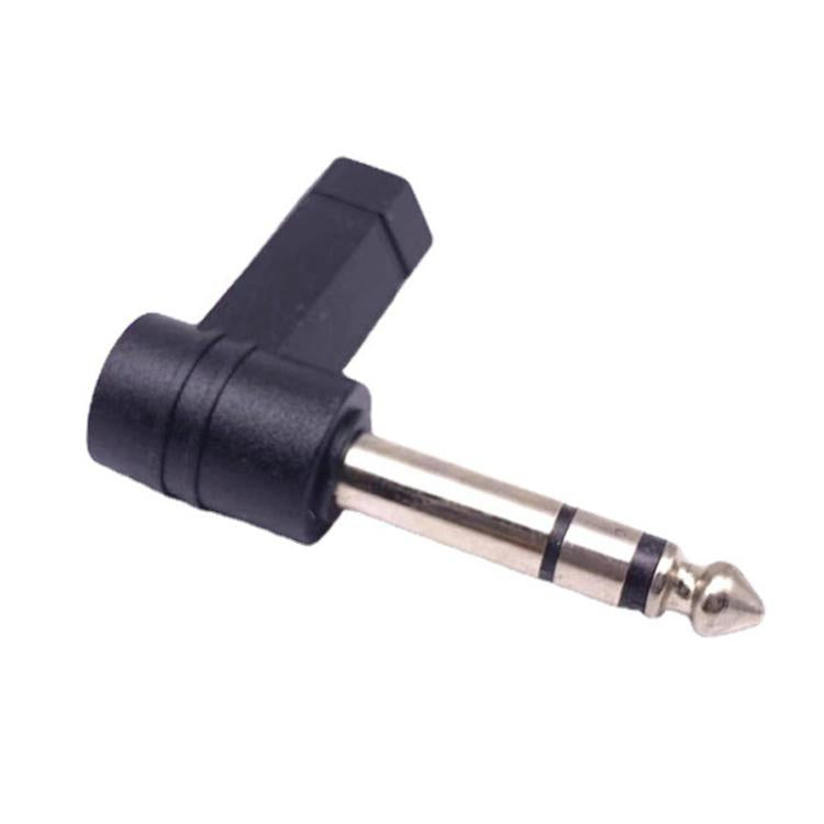 Adaptador de audio de 90 grados para auriculares y micrófono, de 6,35 mm a 3,5 mm, 6.35mm To 3.5mm