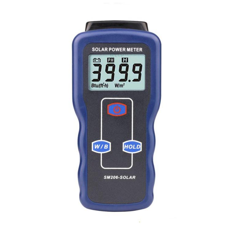 Medidor de radiación solar con pantalla LCD