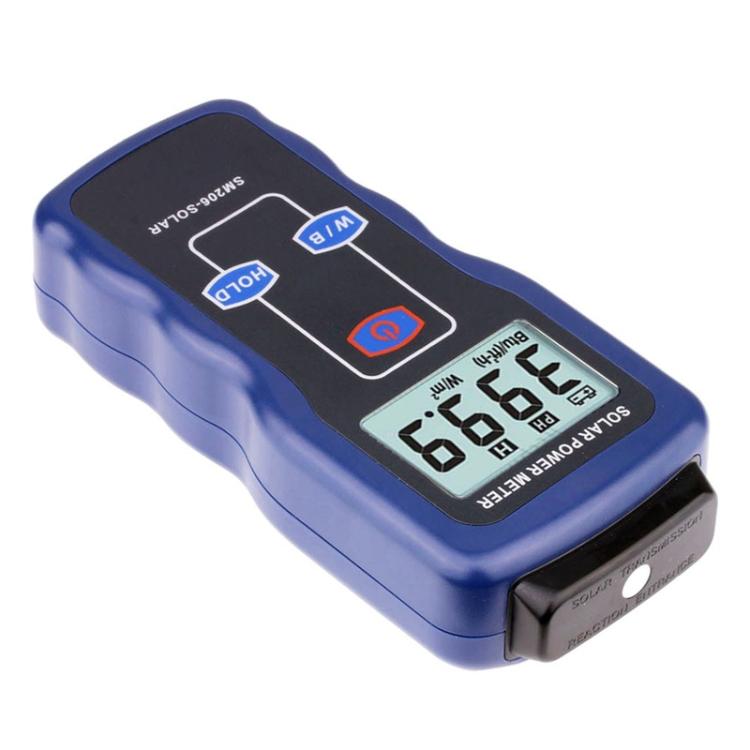 Medidor de radiación solar con pantalla LCD