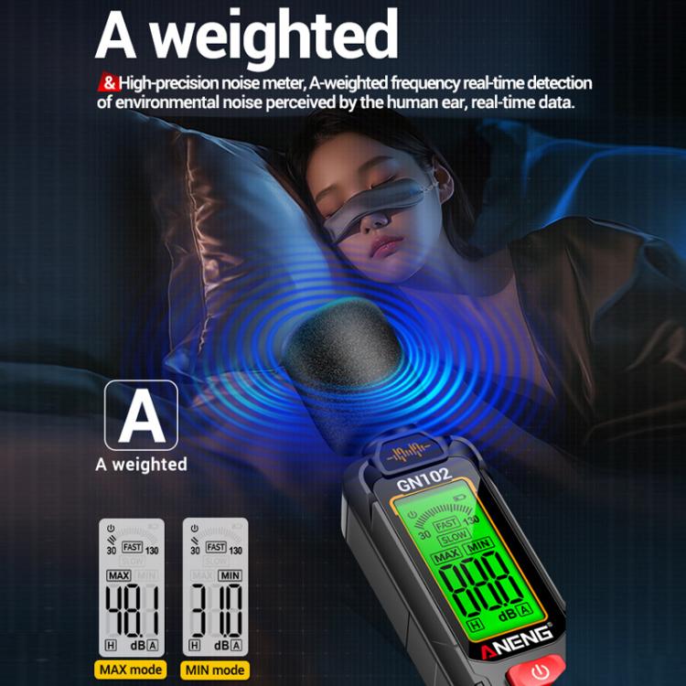 Medidor de nivel de ruido y volumen de sonido ANENG