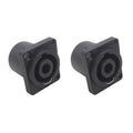 2 unidades de conector de cuatro núcleos para altavoz con toma de ohmios y pieza de hierro.
