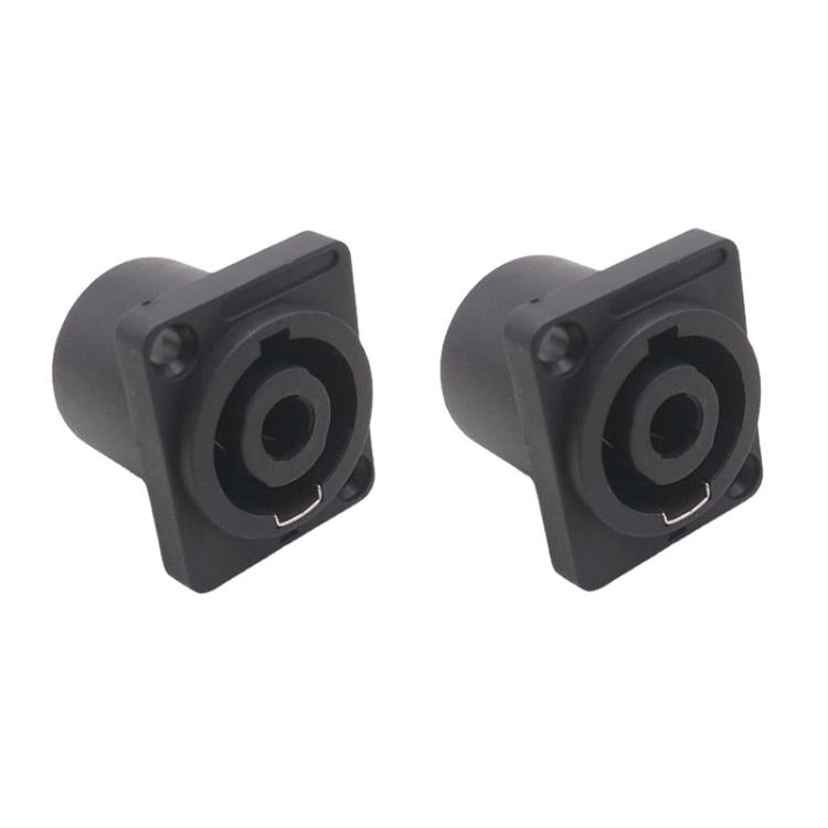 2 unidades de conector de cuatro núcleos para altavoz con toma de ohmios y pieza de hierro.