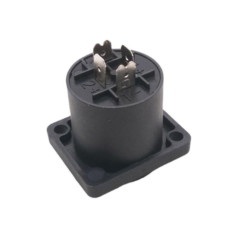 2 unidades de conector de cuatro núcleos para altavoz con toma de ohmios y pieza de hierro.