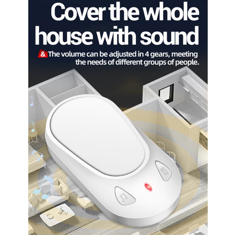 Timbre inalámbrico con control remoto electrónico inteligente ANENG Home, resistente al agua y al agua, One Press One Ring, One Press Two Rings, Two Presses One Ring