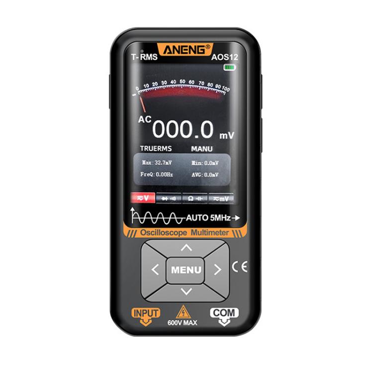 Osciloscopio digital portátil con pantalla a color ANENG 2 en 1, AOS12