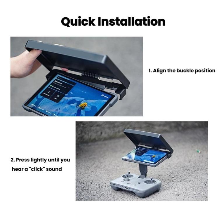 Para el controlador DJI RC Pro 2, parasol ajustable CYNOVA con protección antirreflejos y posicionamiento multiángulo.