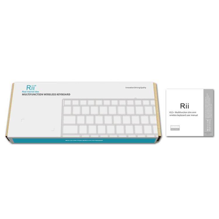 Mini teclado inalámbrico silencioso de 2,4 GHz para ordenador portátil Rii K12+ Office
