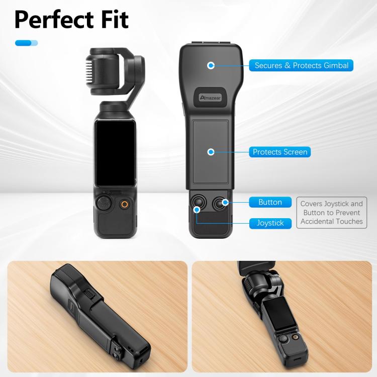 Funda protectora Amazear todo en uno antiarañazos con ranura para filtro integrada para DJI Osmo Pocket 3