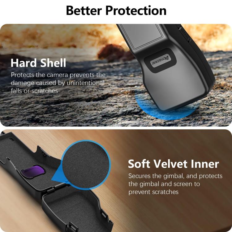 Funda protectora Amazear todo en uno antiarañazos con ranura para filtro integrada para DJI Osmo Pocket 3