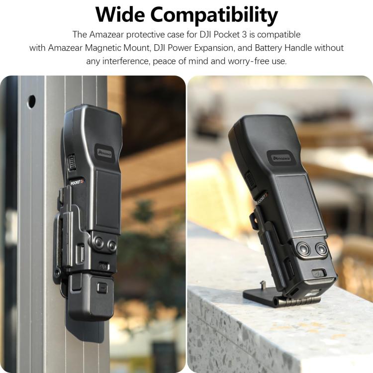 Funda protectora Amazear todo en uno antiarañazos con ranura para filtro integrada para DJI Osmo Pocket 3