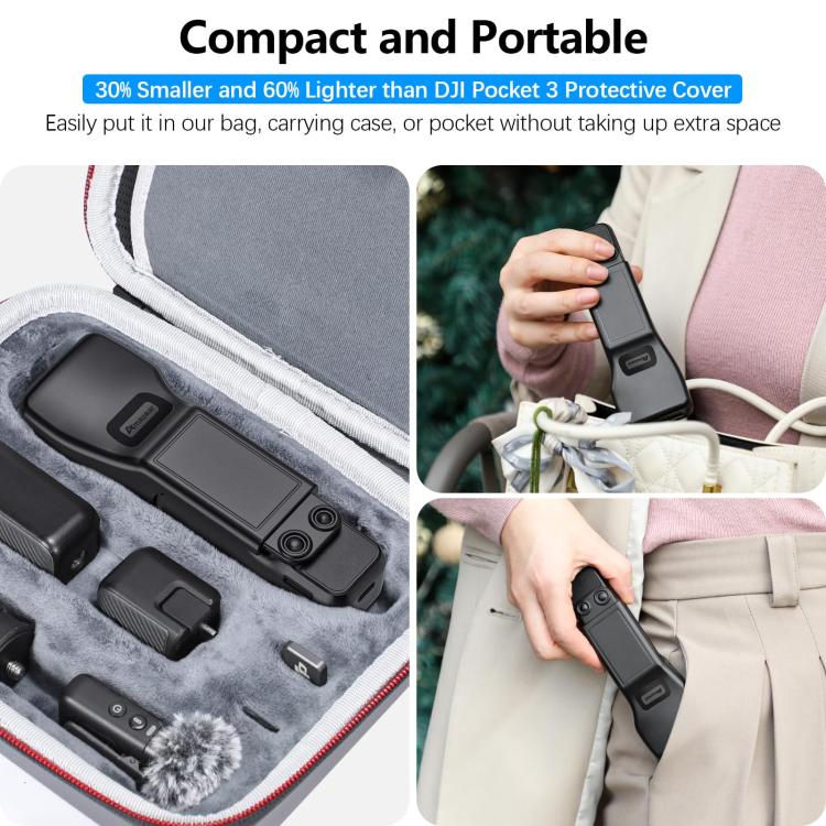 Funda protectora Amazear todo en uno antiarañazos con ranura para filtro integrada para DJI Osmo Pocket 3