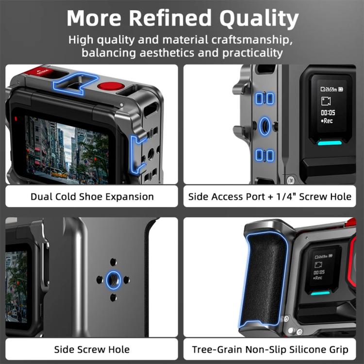 Para Insta360 Ace Pro 2 / Ace Pro Flymile Xplorer Grip Kit, empuñadura para fotografía callejera, estuche metálico, Xplorer Grip