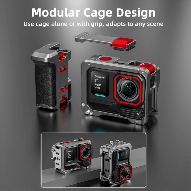 Para Insta360 Ace Pro 2 / Ace Pro Flymile Xplorer Grip Kit, empuñadura para fotografía callejera, estuche metálico, Xplorer Grip