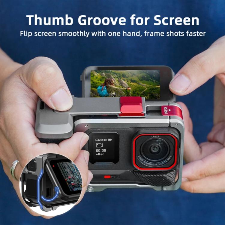 Para Insta360 Ace Pro 2 / Ace Pro Flymile Xplorer Grip Kit, empuñadura para fotografía callejera, estuche metálico, Xplorer Grip