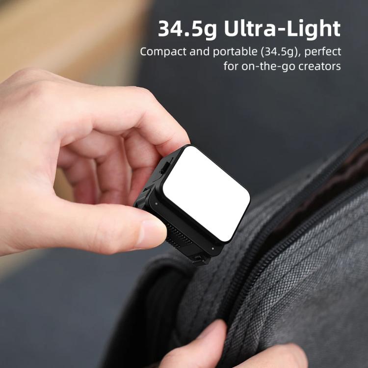 Luz de relleno magnética Flymile de 20 LED recargable para DJI Action 5 Pro/ Action 4, 3000K/4440K/8700K ajustable., For DJI Action 5 Pro/ Action 4