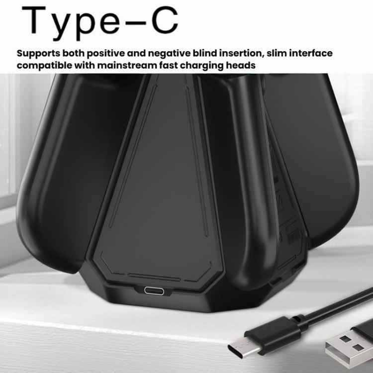 Base de carga triangular 4 en 1 con luz RGB para 2 mandos Joy-Con de Nintendo Switch, S219