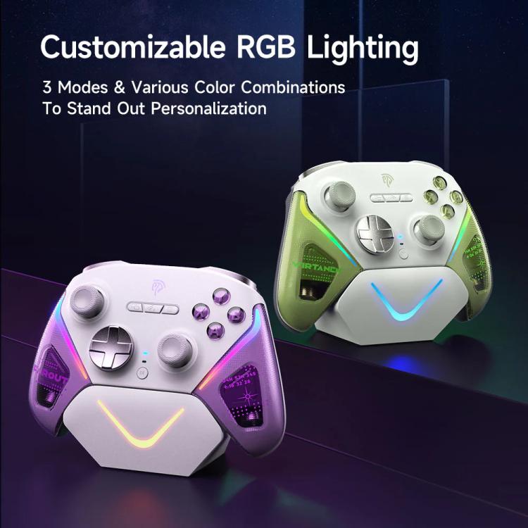Mando inalámbrico para juegos EasySMX D10 con gatillos de modo dual y joysticks TMR con efecto Hall, base de carga para PC/Switch/Phone/Steam.