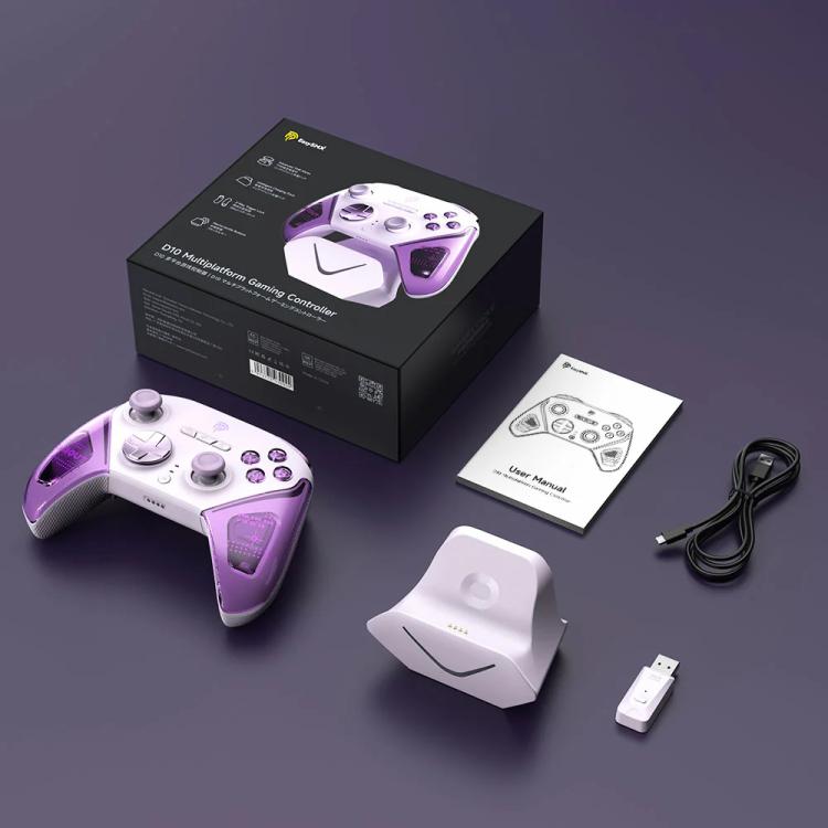 Mando inalámbrico para juegos EasySMX D10 con gatillos de modo dual y joysticks TMR con efecto Hall, base de carga para PC/Switch/Phone/Steam.