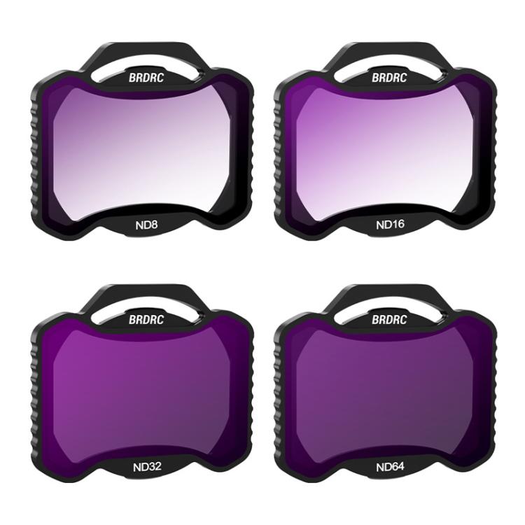 Accesorios para filtros con marco de aluminio BRDRC para DJI Avata 2, CPL, ND16, ND32, UV+CPL+ND16, ND8+ND16+ND32, ND8+ND16+ND32+ND64