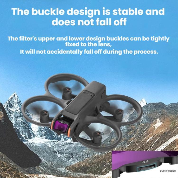 Accesorios para filtros con marco de aluminio BRDRC para DJI Avata 2, CPL, ND16, ND32, UV+CPL+ND16, ND8+ND16+ND32, ND8+ND16+ND32+ND64