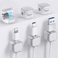 AhaStyle WG159 6 piezas Organizador magnético de cables para escritorio Clip de plástico para cables
