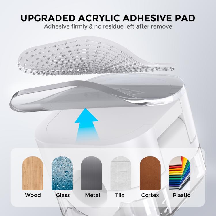 AhaStyle WG159 6 piezas Organizador magnético de cables para escritorio Clip de plástico para cables