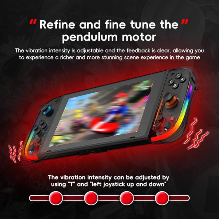 Para Nintendo Switch JOY-05 Controladores divididos Joysticks TMR con efecto Hall, movimiento de 6 ejes e iluminación RGB