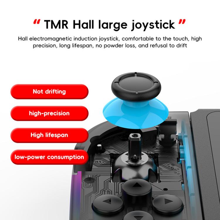Para Nintendo Switch JOY-05 Controladores divididos Joysticks TMR con efecto Hall, movimiento de 6 ejes e iluminación RGB