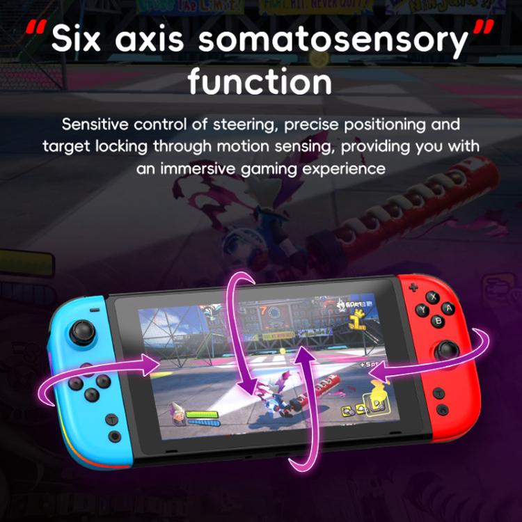 Para Nintendo Switch JOY-05 Controladores divididos Joysticks TMR con efecto Hall, movimiento de 6 ejes e iluminación RGB