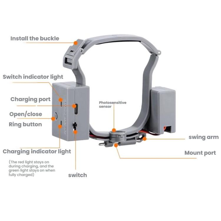 Accesorios para lanzamiento aéreo de drones DJI AIR 3S/AIR 3 BRDRC, For DJI AIR 3S/AIR 3
