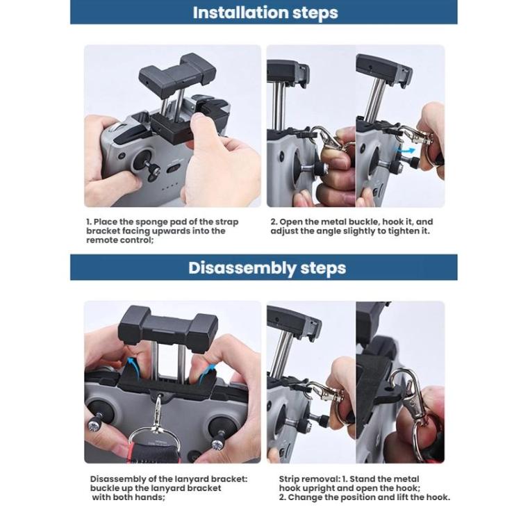 Cordón de seguridad extendido para control remoto DJI MINI 4 PRO/Mavic 3/AIR 3/NEO BRDRC