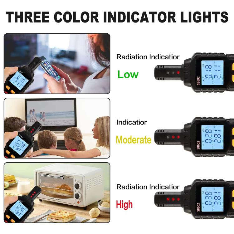 Probador digital de radiación electromagnética de alta frecuencia para entornos radiactivos, S8602
