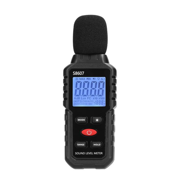 Detector de ruido ambiental con mini instrumento de decibelios de alta precisión, S8607