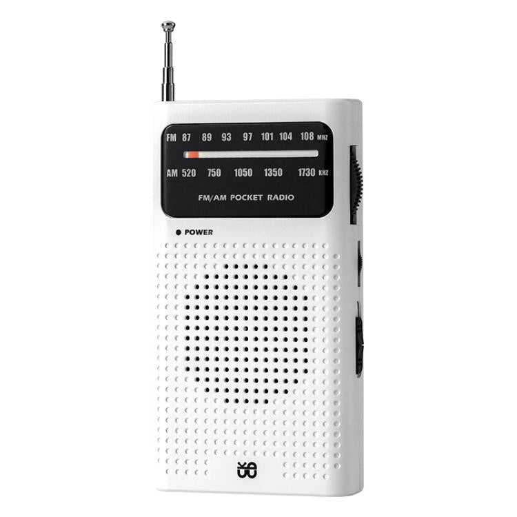 Reproductor de radio portátil de bolsillo con puntero y canales FM/AM de banda completa