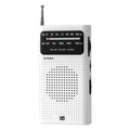 Reproductor de radio portátil de bolsillo con puntero y canales FM/AM de banda completa